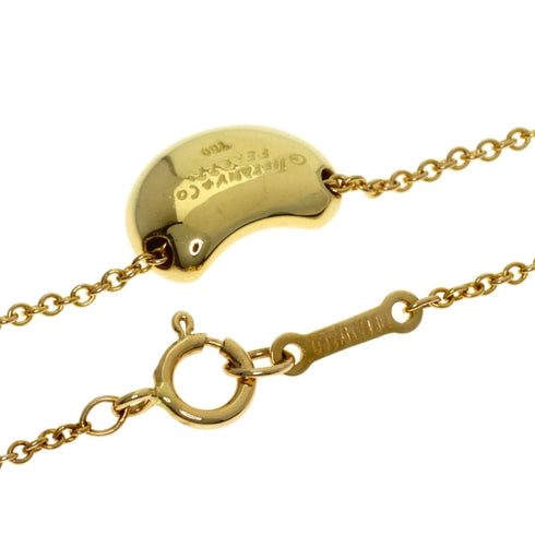 Bean Pendant Necklace 18K Yellow Gold 7.5mm