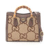 Diana NM Bamboo Handle Tote Jumbo GG Canvas Small