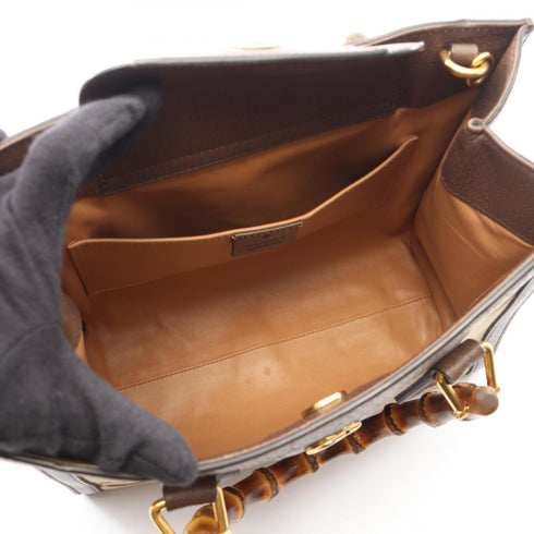Diana NM Bamboo Handle Tote Jumbo GG Canvas Small