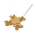 93A Cross Motif Pearl Brooch Gold