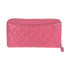 Zip Around Wallet Quilted Caviar Long