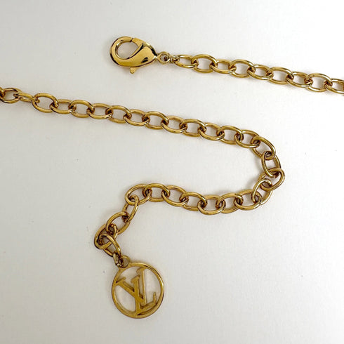 Sautoir Logomania Pendant Necklace Metal Gold and Silver