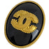 CC Logo Brooch Gold-Tone Metal