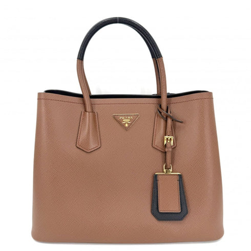 Cuir Double Tote Saffiano Leather Medium