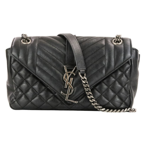 Classic Monogram Slouchy Envelope Satchel Mixed Matelasse Leather Medium