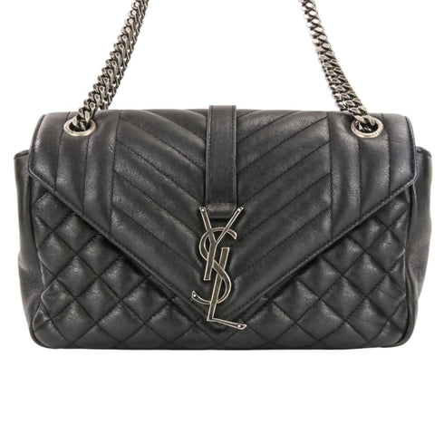 Classic Monogram Slouchy Envelope Satchel Mixed Matelasse Leather Medium