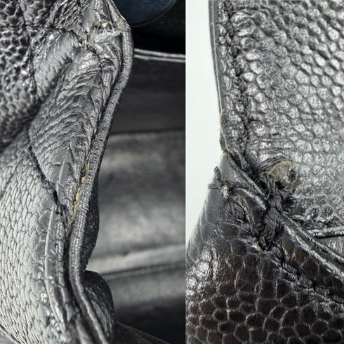 Vintage Classic Top Handle Flap Bag Quilted Caviar Jumbo