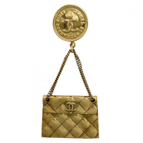 CC Logo Brooch Metal