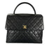 Vintage Classic Top Handle Flap Bag Quilted Caviar Jumbo