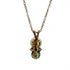 Pendant Necklace 18K Yellow Gold with Diamond Pearl and Turquoise