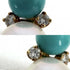 Pendant Necklace 18K Yellow Gold with Diamond Pearl and Turquoise