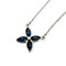 Victoria Pendant Necklace Platinum with Sapphire