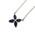 Victoria Pendant Necklace Platinum with Sapphire