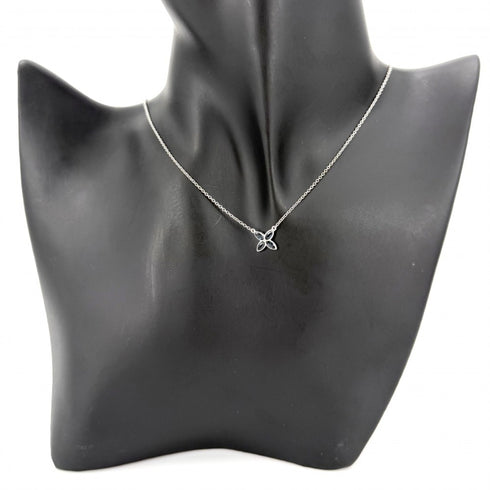 Victoria Pendant Necklace Platinum with Sapphire