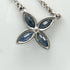 Victoria Pendant Necklace Platinum with Sapphire