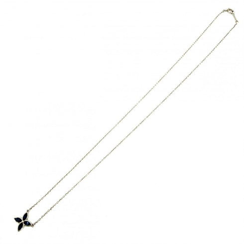 Victoria Pendant Necklace Platinum with Sapphire