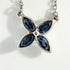 Victoria Pendant Necklace Platinum with Sapphire