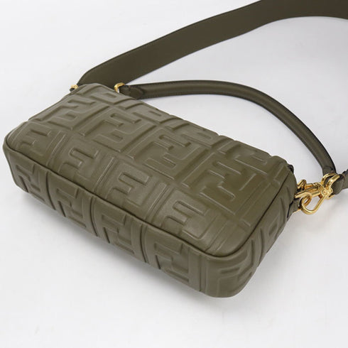 Baguette NM Bag Zucca Embossed Leather Medium