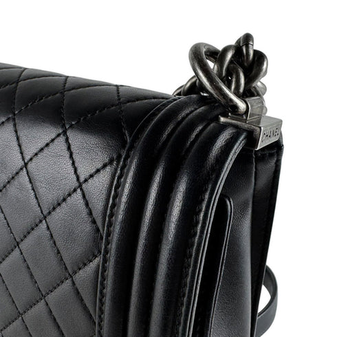 Boy Flap Bag Quilted Calfskin Large