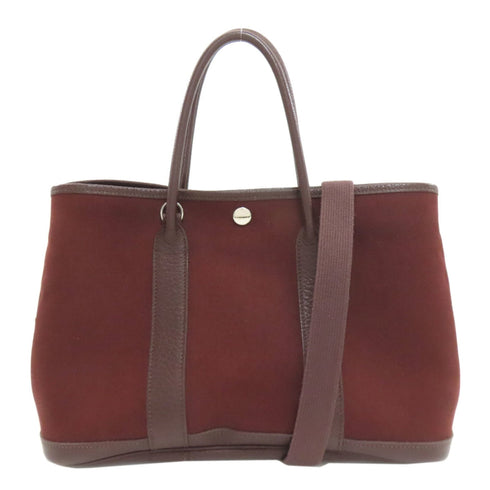 Garden Party Tote Toile and Leather 30