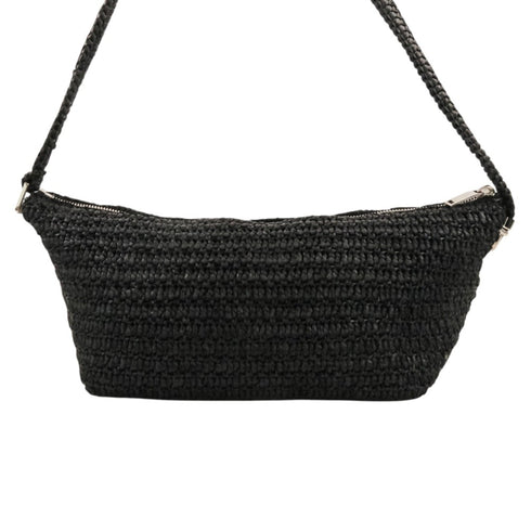 Tuc Logo Crossbody Bag Woven Raffia