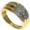 Band Ring Platinum and 18K Yellow Gold with Diamond