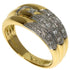 Band Ring Platinum and 18K Yellow Gold with Diamond
