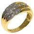 Band Ring Platinum and 18K Yellow Gold with Diamond
