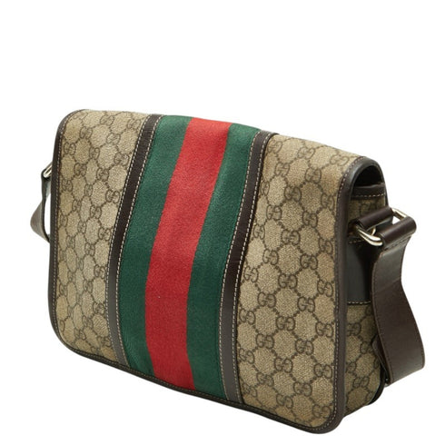 Web Flap Messenger Bag GG Coated Canvas Medium