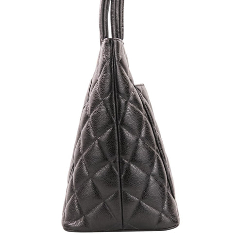 Medallion Tote Quilted Caviar
