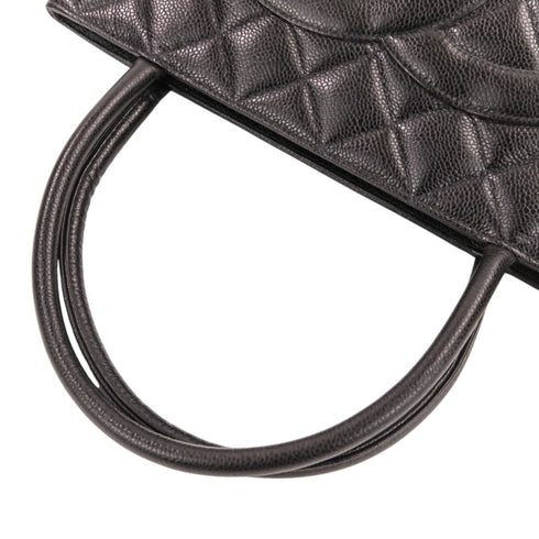 Medallion Tote Quilted Caviar