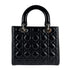 Lady Dior Bag Cannage Quilt Patent Medium