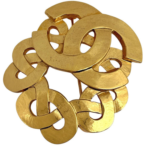 CC Logo Brooch Metal