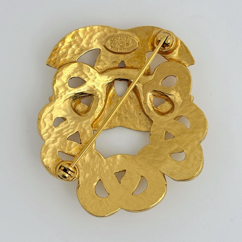 CC Logo Brooch Metal