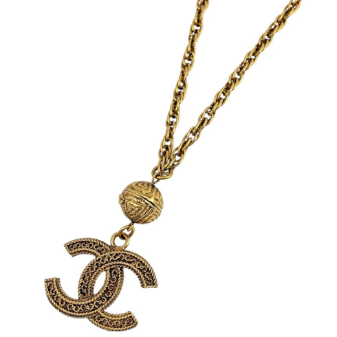 CC Logo Pendant Necklace Metal