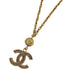 CC Logo Pendant Necklace Metal