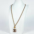 CC Logo Pendant Necklace Metal