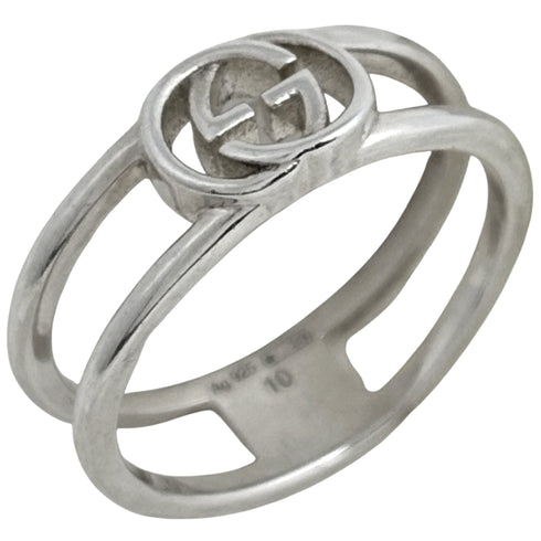 Interlocking G Ring Sterling Silver