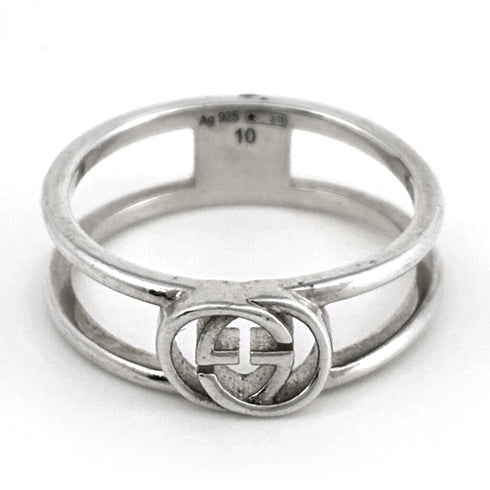 Interlocking G Ring Sterling Silver