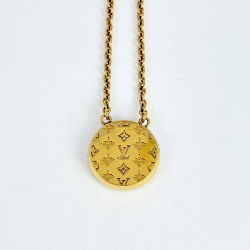 Pendant Necklace Gold and Silver Metal