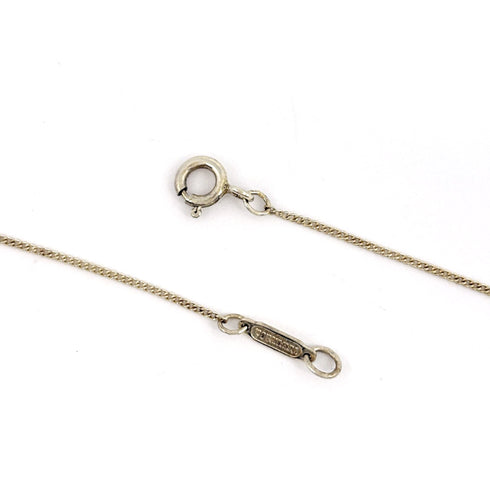 Open Heart Pendant Necklace Sterling Silver 15mm