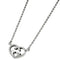 Interlocking G Heart Pendant Necklace Sterling Silver