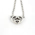 Interlocking G Heart Pendant Necklace Sterling Silver