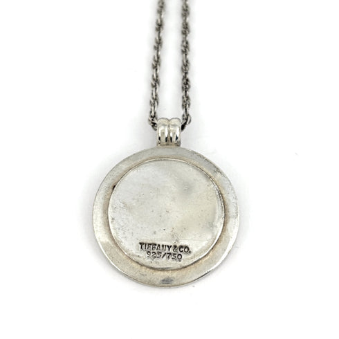 Vintage Pendant Necklace 18K Gold and Sterling Silver
