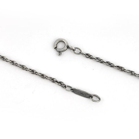 Vintage Pendant Necklace 18K Gold and Sterling Silver