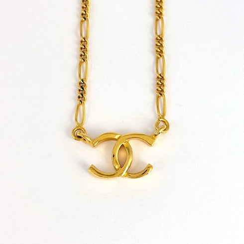 CC Logo Pendant Necklace Metal