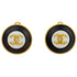 CC Logo Round Clip-On Earrings Metal Gold-Tone Metal