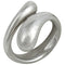 Elongated Teardrop Band Ring Sterling Silver
