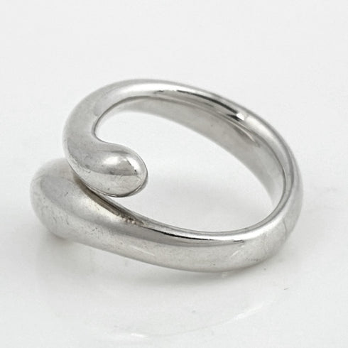 Elongated Teardrop Band Ring Sterling Silver