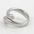Elongated Teardrop Band Ring Sterling Silver